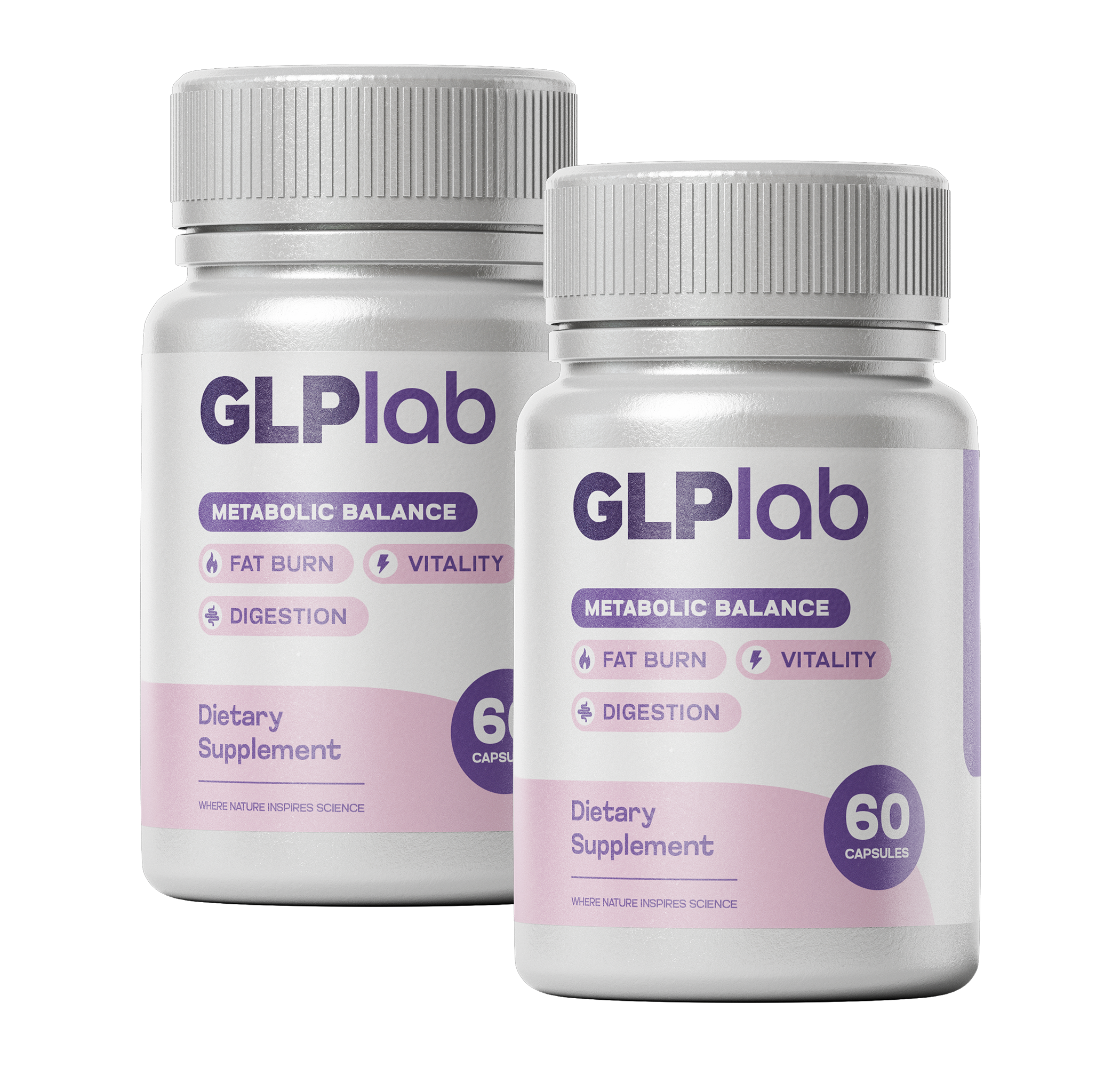 Deux paquets de compléments GLP Lab pour une cure de deux mois.