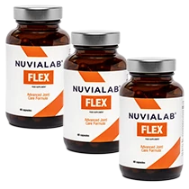 Pack de trois bouteilles de NuviaLab Flex, correspondant à l'offre standard