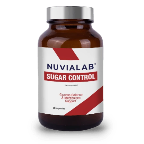 Flacon de NuviaLab Sugar Control avec son emballage